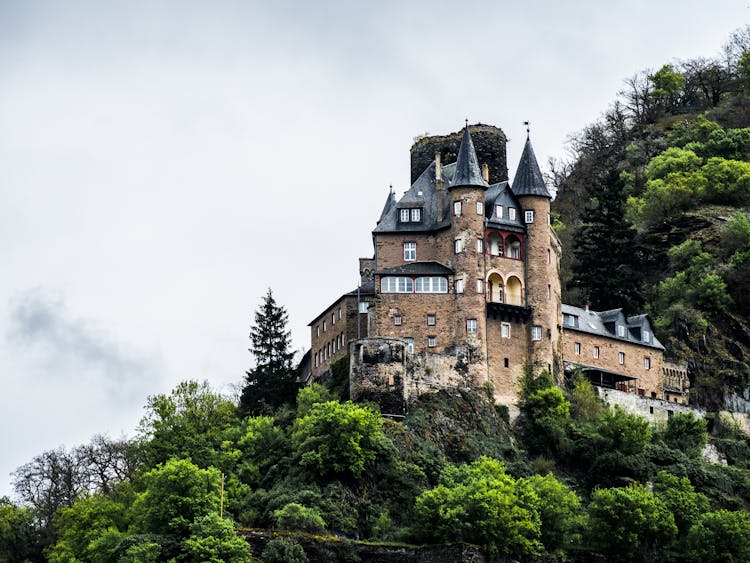 Katz Castle In Sankt Goarshausen, Germany