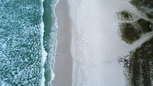 俯視圖, 戶外, 波浪撞擊 的 免費圖庫相片