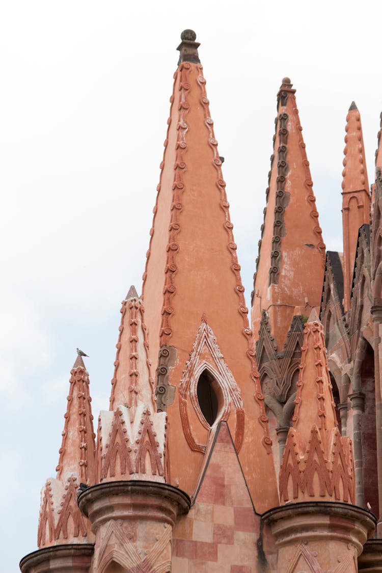 Pointed Towers Of St Michael Archangel Parish In Mexico