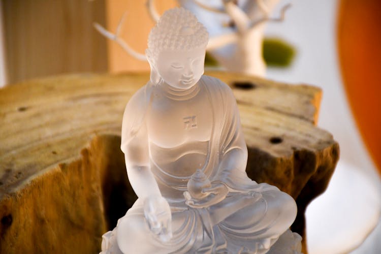 White Buddha Figurine