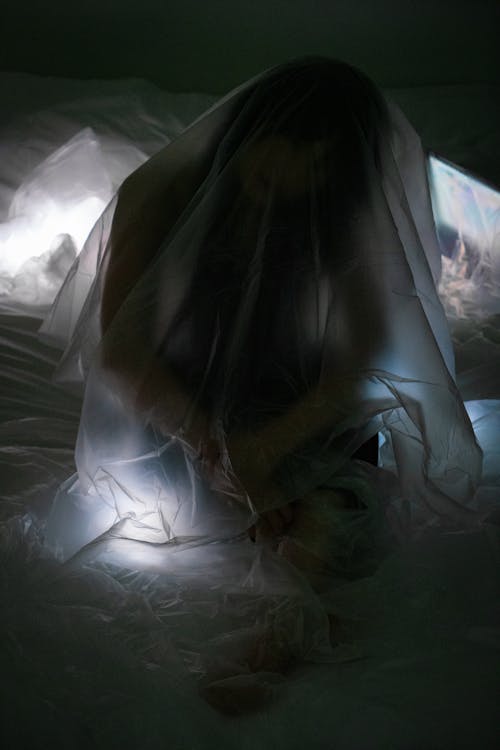 Woman Under Plastic Foil 