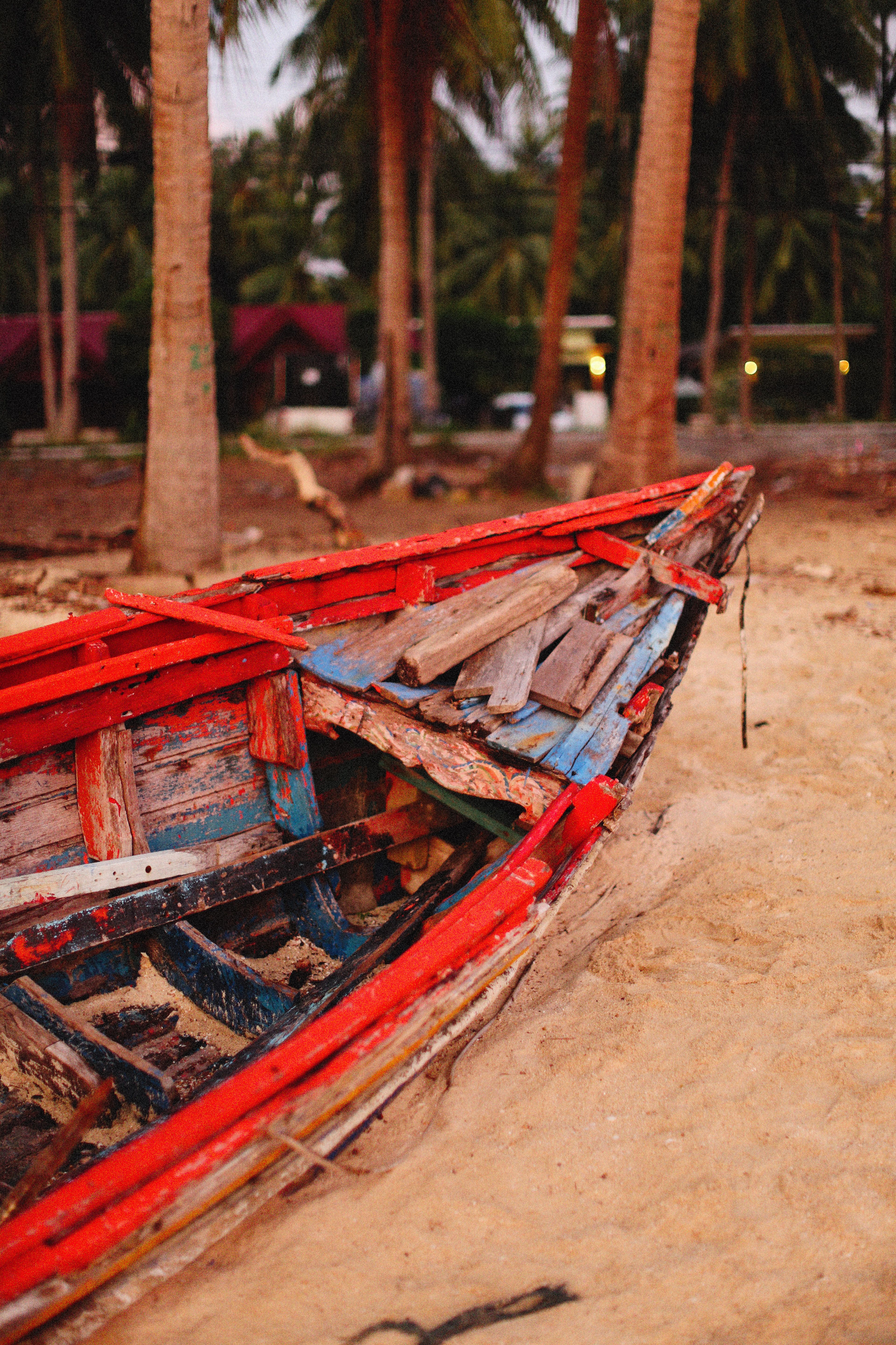 Wooden Boat on Beach Sand · Free Stock Photo
