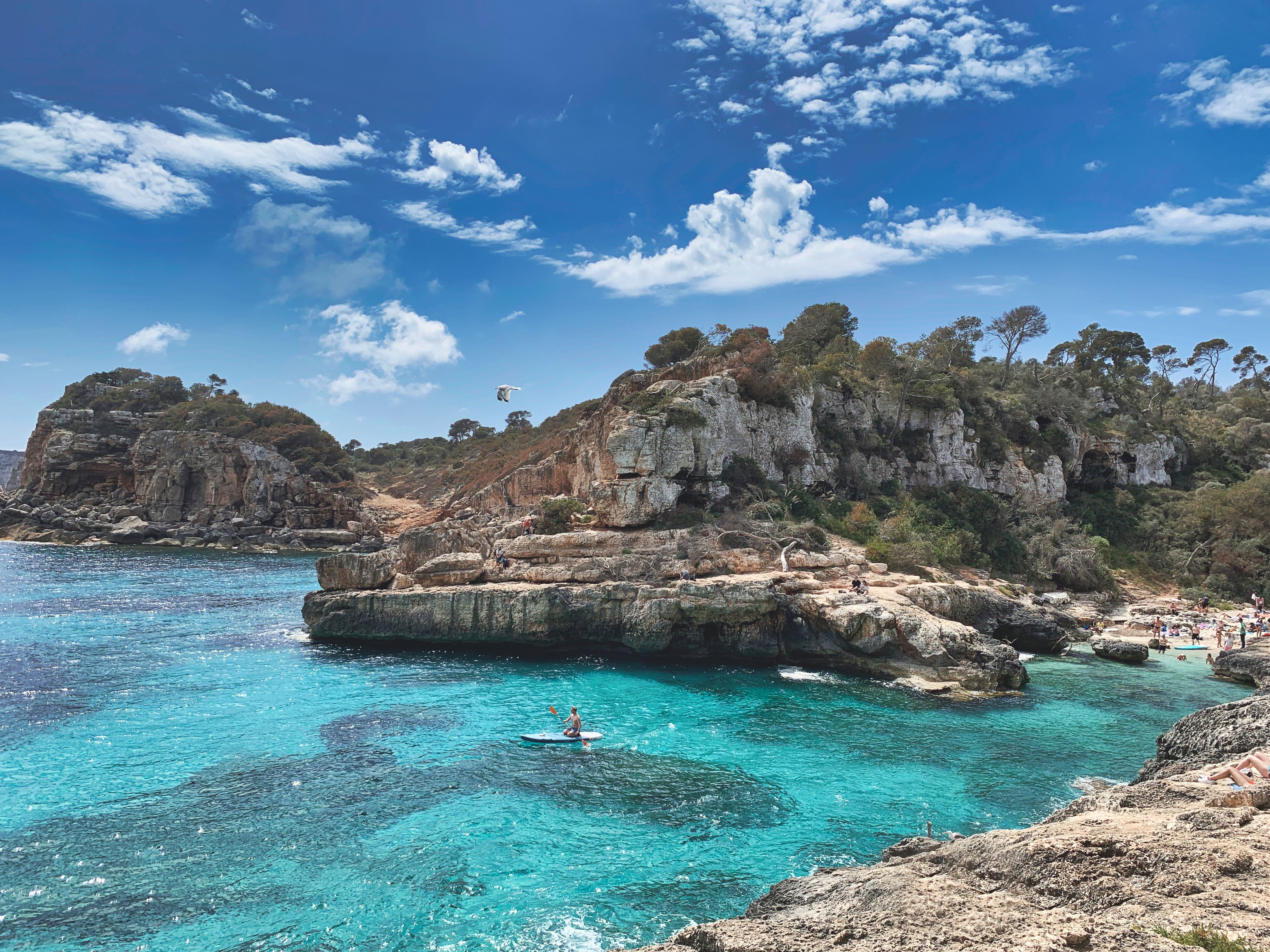 Idyllic Landscape with Turquoise Sea and Rocky Coast · Free Stock Photo