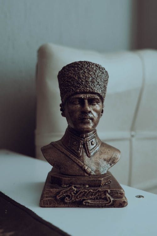 Atatürk Statue on White Table