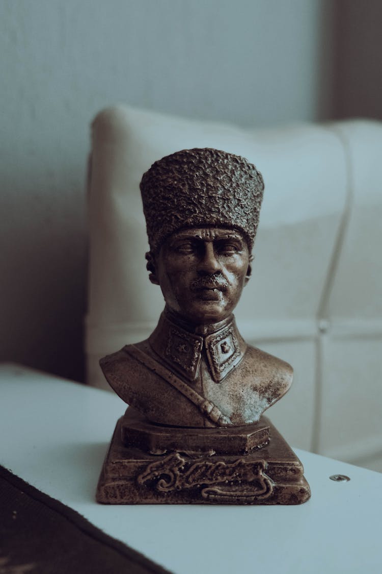 Atatürk Statue On White Table