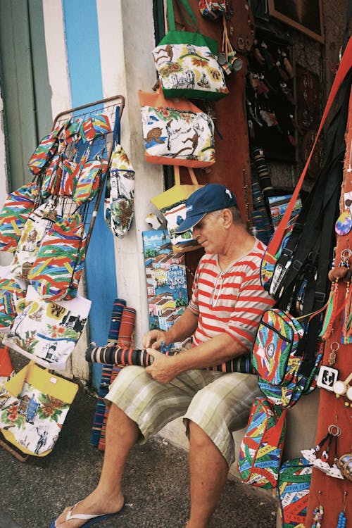 Man Selling Souvenirs