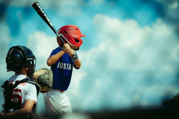 A Boy Playing Baseball