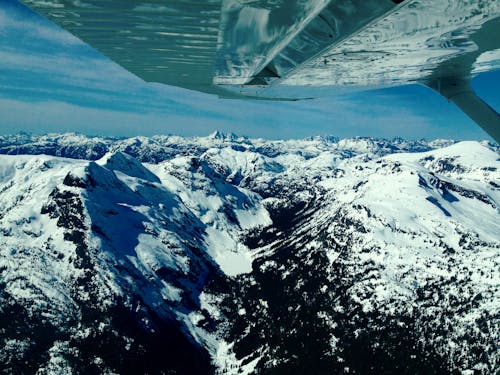 Landscape of Mountains in Winter