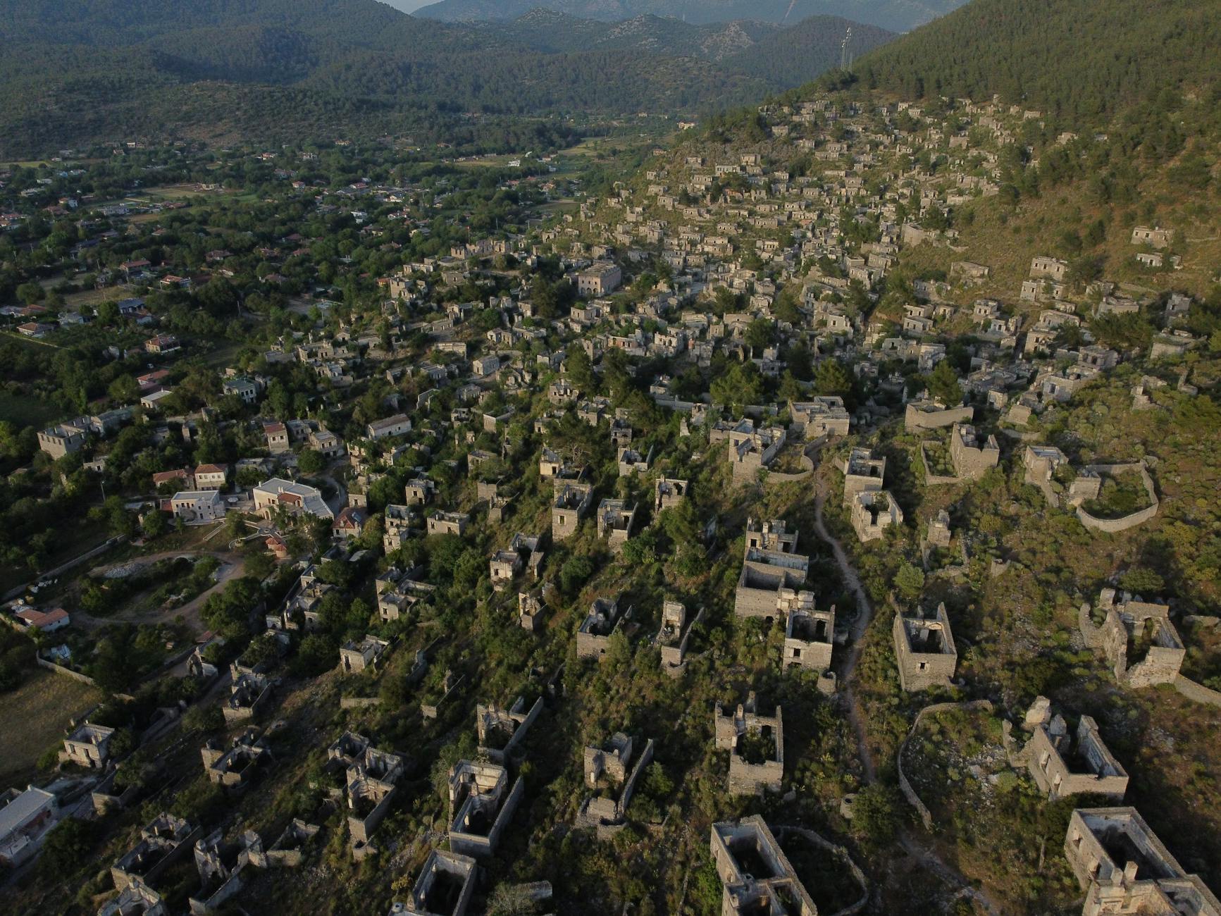 Kayaköy Turkey Abandoned Village Stone Houses Hillside