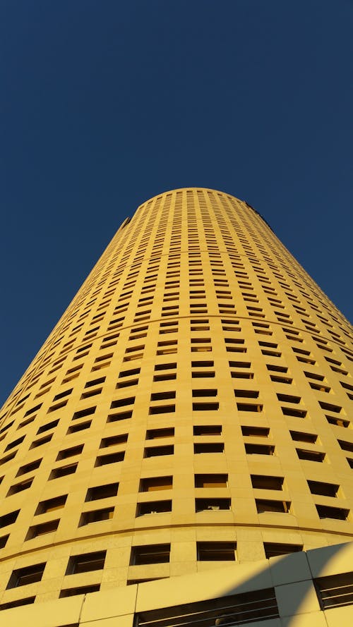 Clear Sky over Sunlit Building