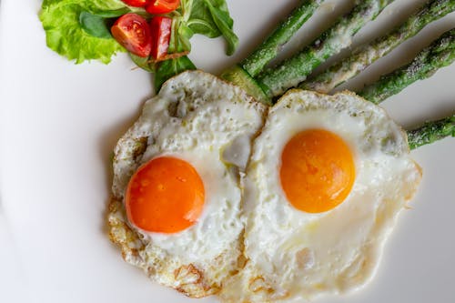 Free stock photo of asparagus, eggs, food