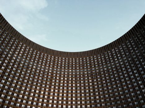 Semicircular Modern Building Shot