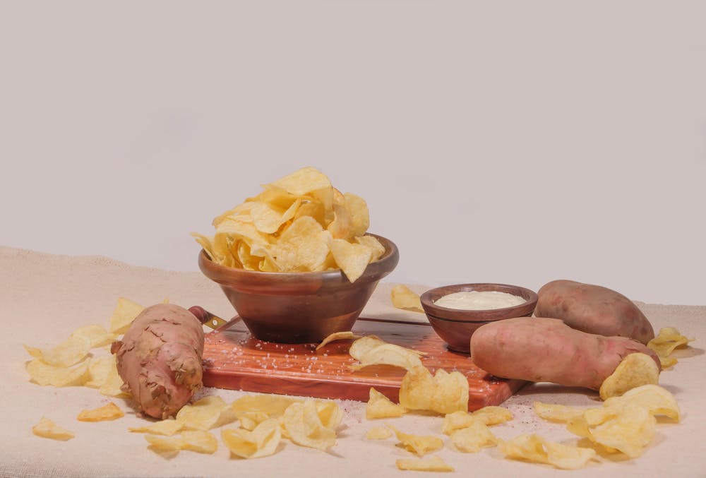 Sweet Potato Chips with Avocado Dip