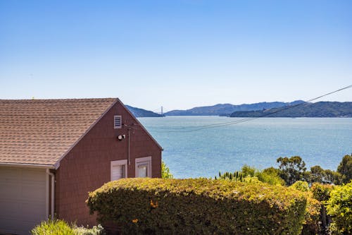 Brown Wooden House Near Body of Water