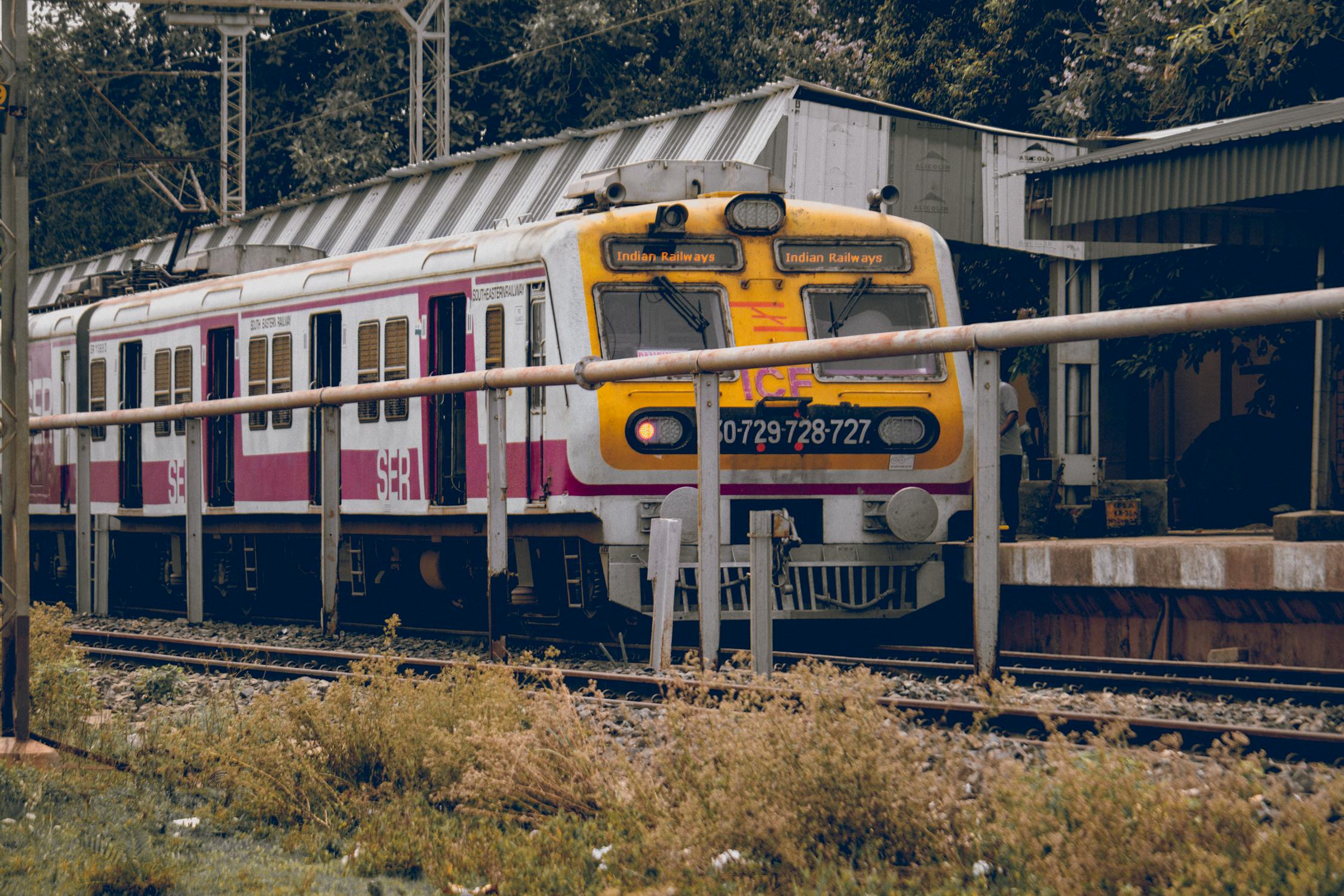 Indian Train Photo by Ranjit Pradhan from Pexels: https://www.pexels.com/photo/train-near-platform-12120331/