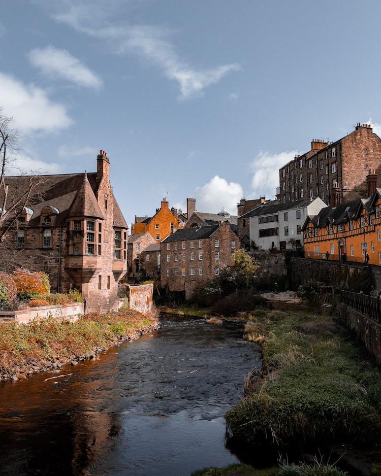 Dean Village In Edinburgh, Scotland 