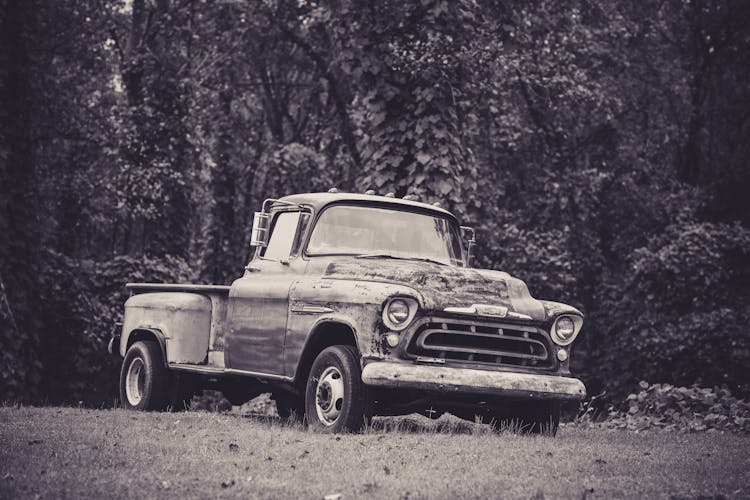 Old And Rusty Chevrolet Pick-up Truck 