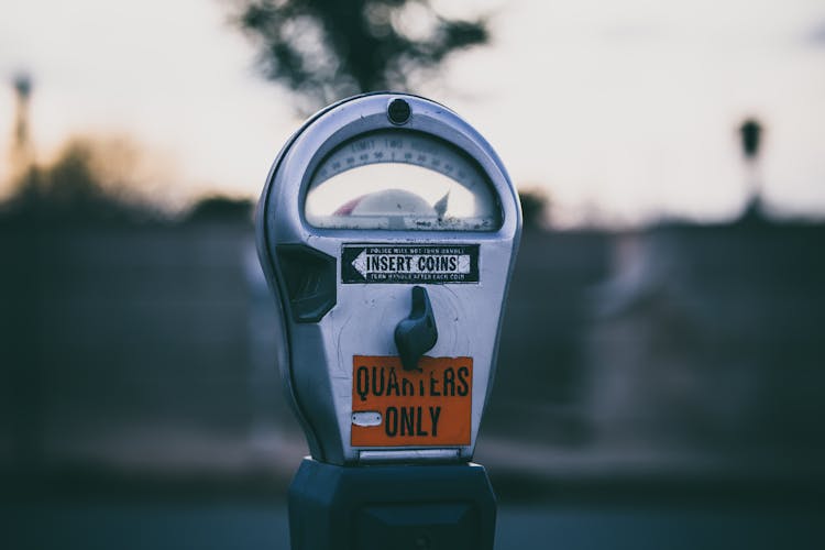 Parking Meter In Close Up Photography