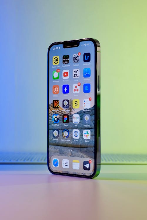 Free iPhone on Table  Stock Photo