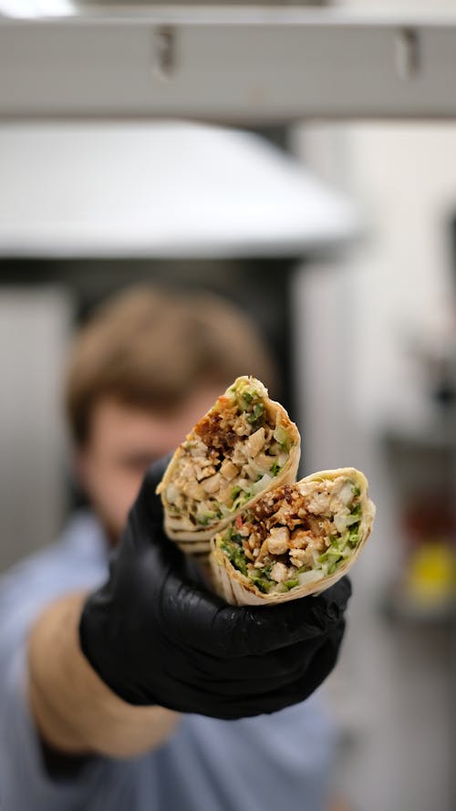 Kostenloses Stock Foto zu burrito, essen, essensfotografie