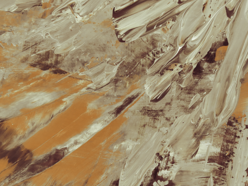 Free Close-up of dynamic abstract acrylic painting featuring earthy beige and brown tones. Stock Photo