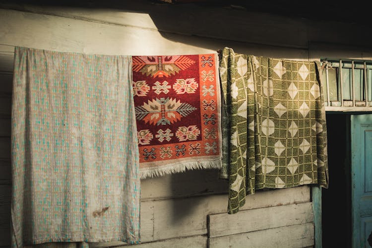  Dirty Rugs Hanging On Clothesline