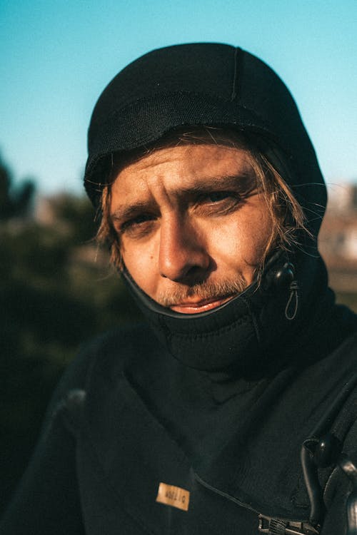 Portrait of Man in Wetsuit