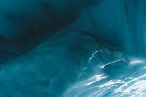 Free Abstract close-up of stunning turquoise ice formations in Whistler, BC's glaciers. Stock Photo