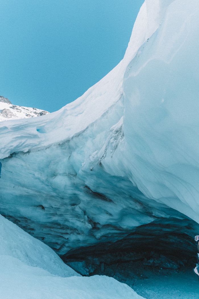Blue ice cave by Nick Gosset on Pexels