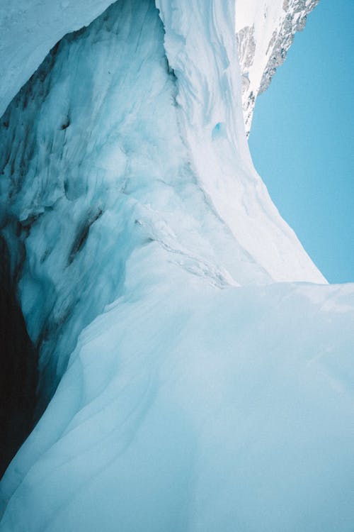 Low Angle View of Glacier Mountain 