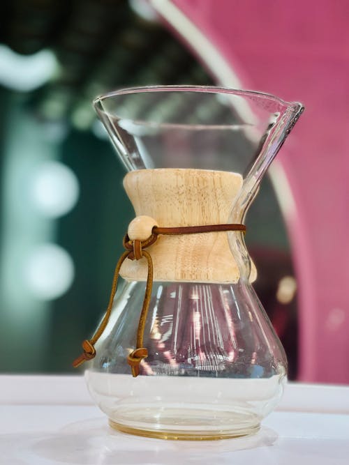 Foto stok gratis chemex, chemex tiga cangkir klasik, kopi tetes