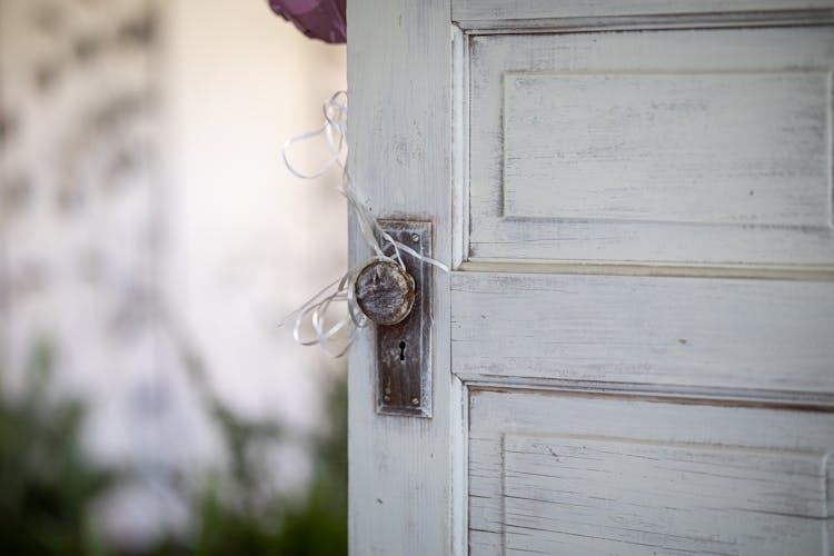 Knob Of Wooden Door