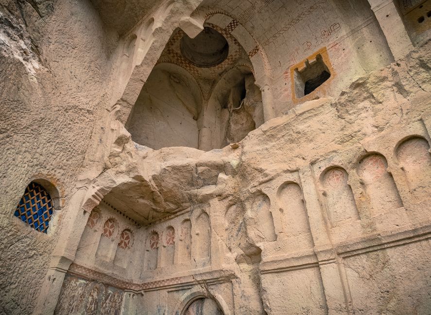 Explore the historic cave church architecture in Cappadocia, Türkiye's rich cultural heritage.