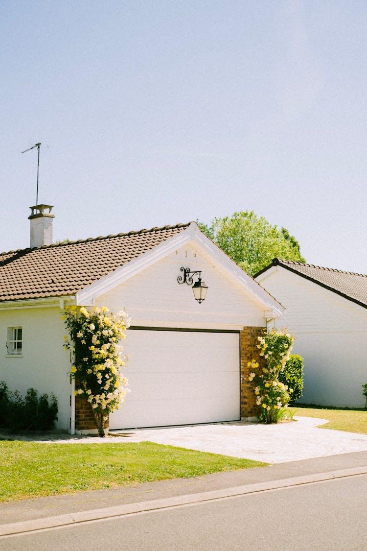 A Closed Garage Of A House