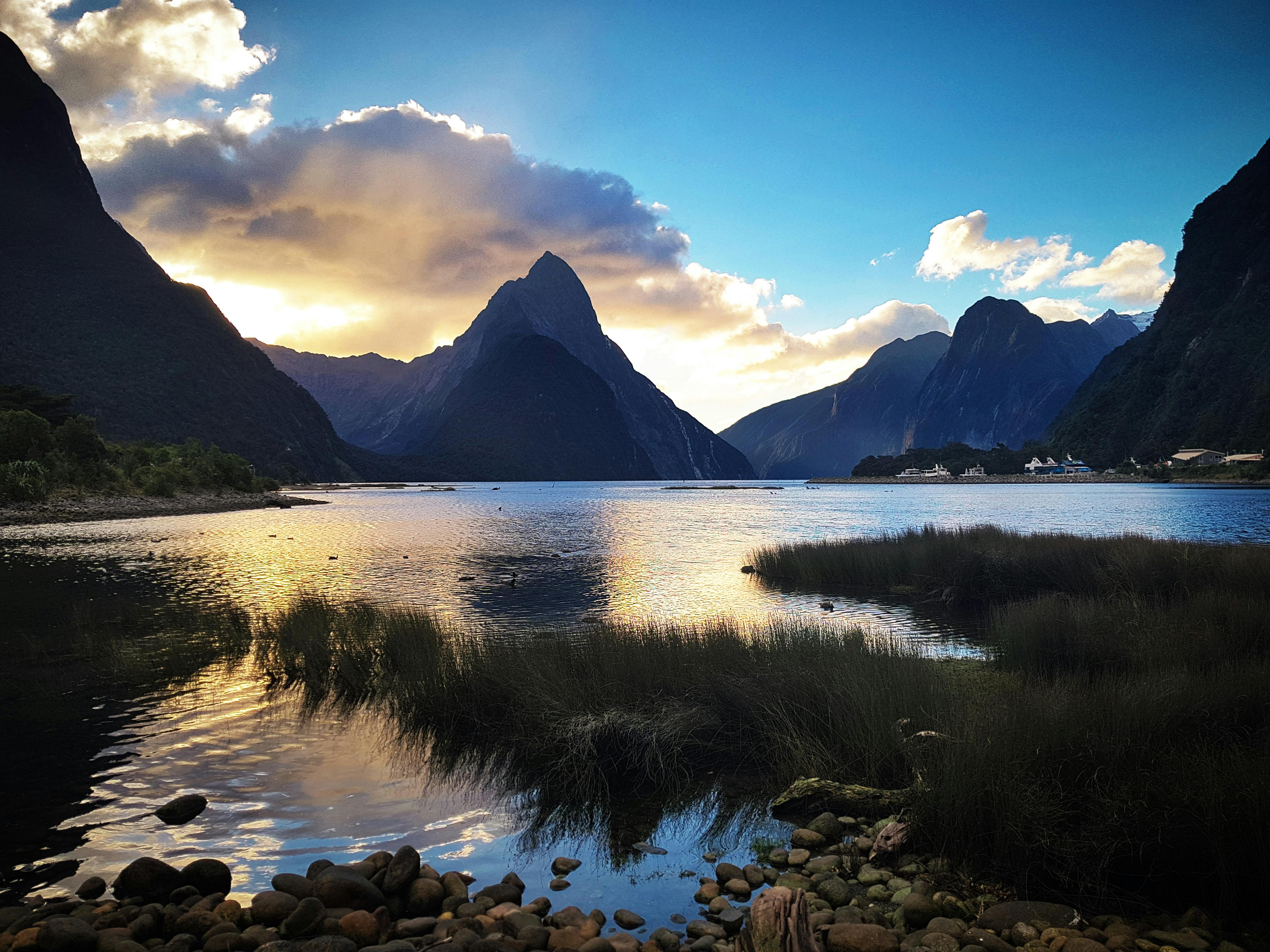 Free Stock Photo Of Fjord Le Coucher Du Soleil New Zealand
