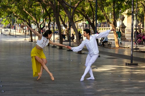 Man and Woman Dancing on the Street