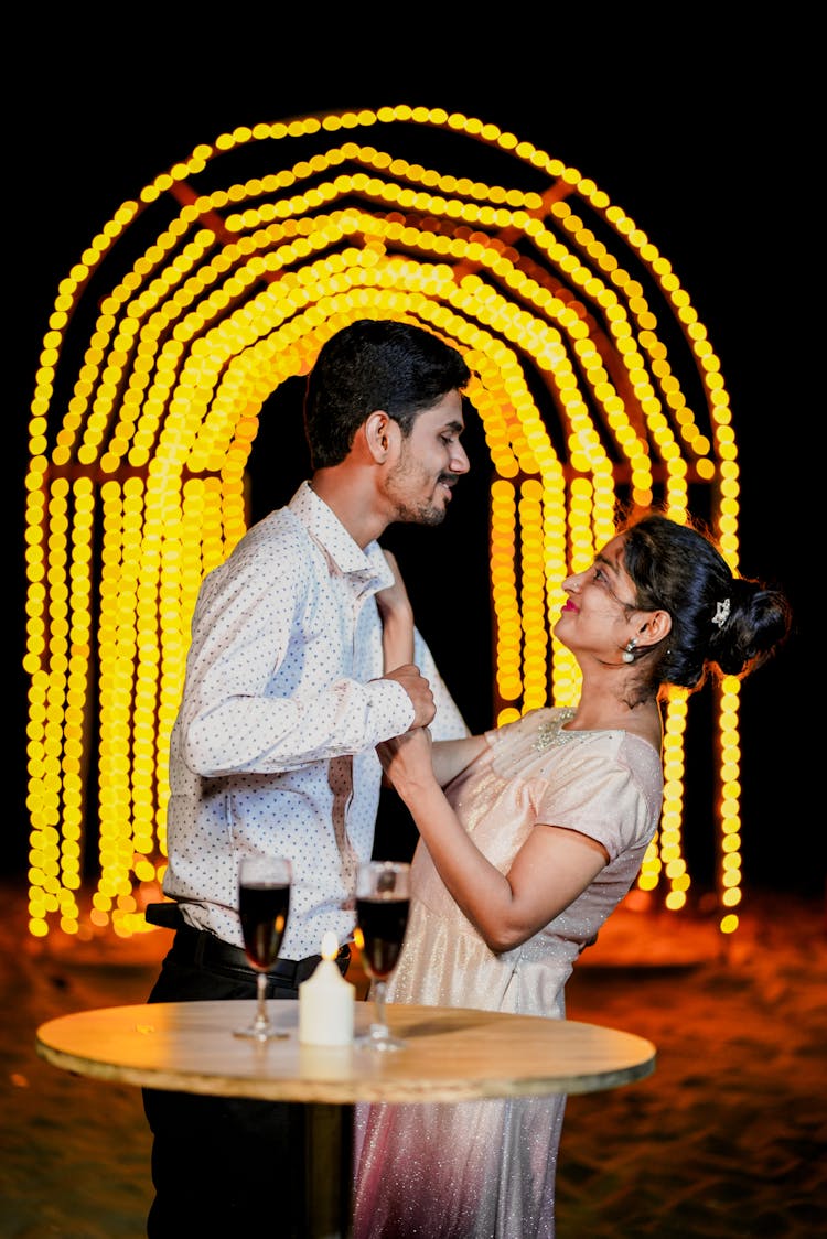 Couple Dancing At Night