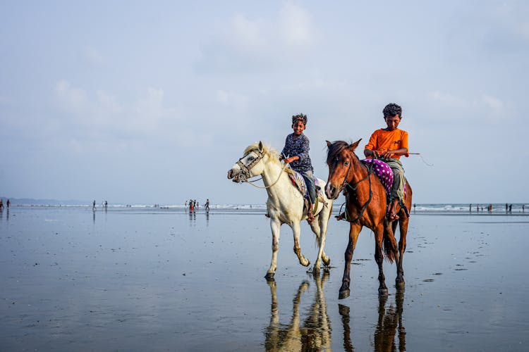 Children Riding Their Horses