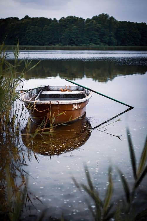 Kostenloses Stock Foto zu reflektierung, rowboat, ruhig