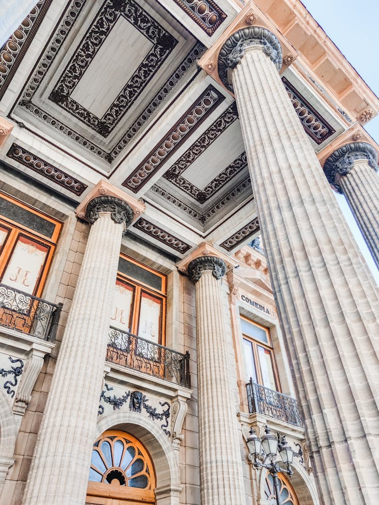 Columns In Old Historic Building