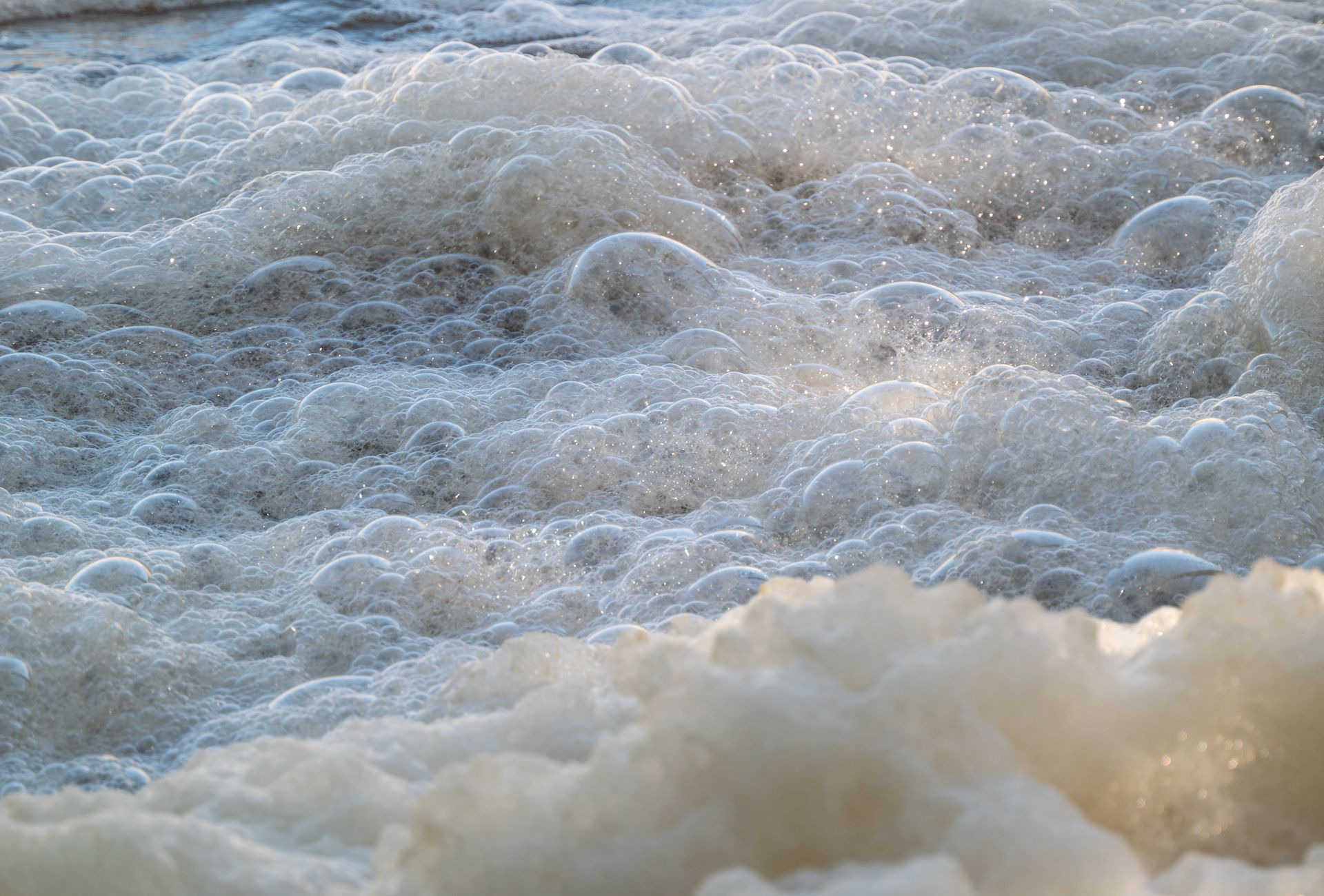 Foam Forming on Water Surface