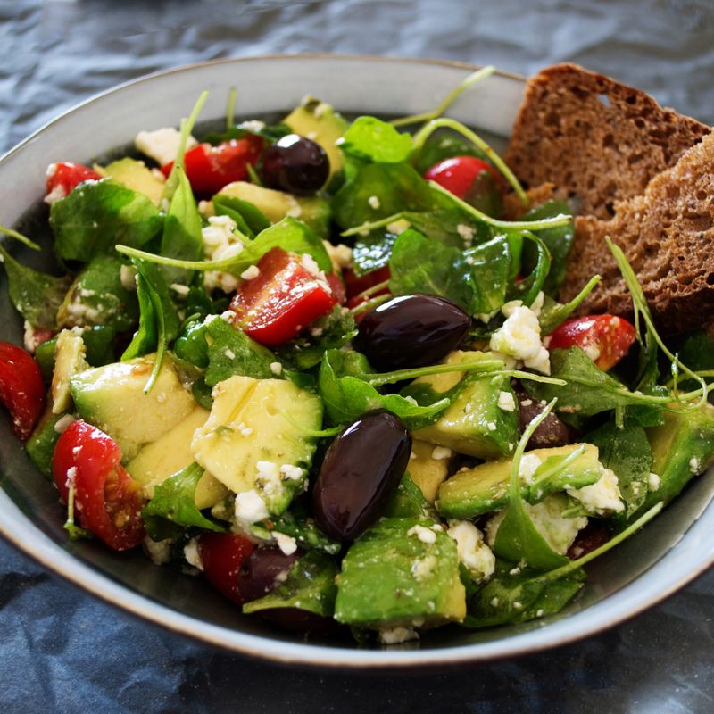 Classic Greek Salad with Feta and Kalamata Olives