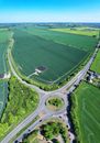 Aerial View of Green Grass Field