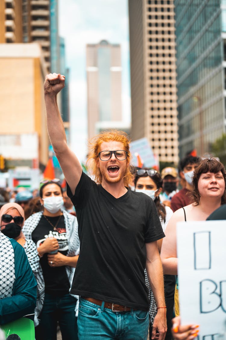 People On Manifestation In City