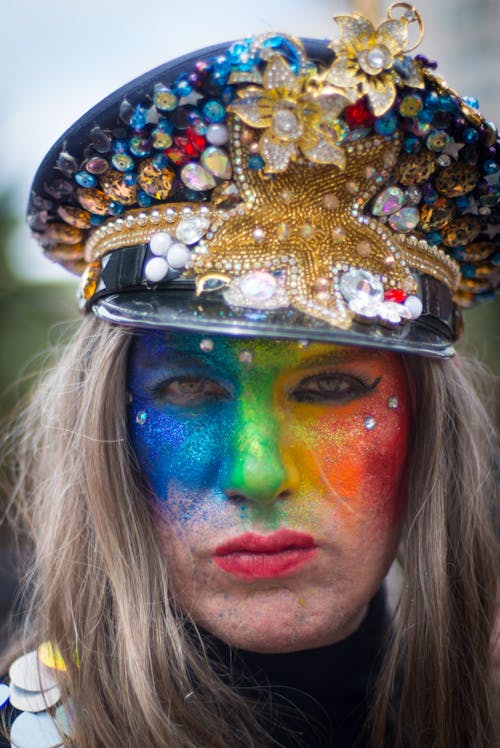Free Portrait during a pride parade Stock Photo