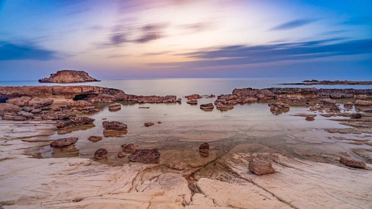 Základová fotografie zdarma na téma dramatická obloha, horizont, kameny