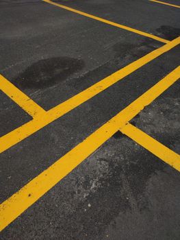 Yellow Lanes on a Pavement 