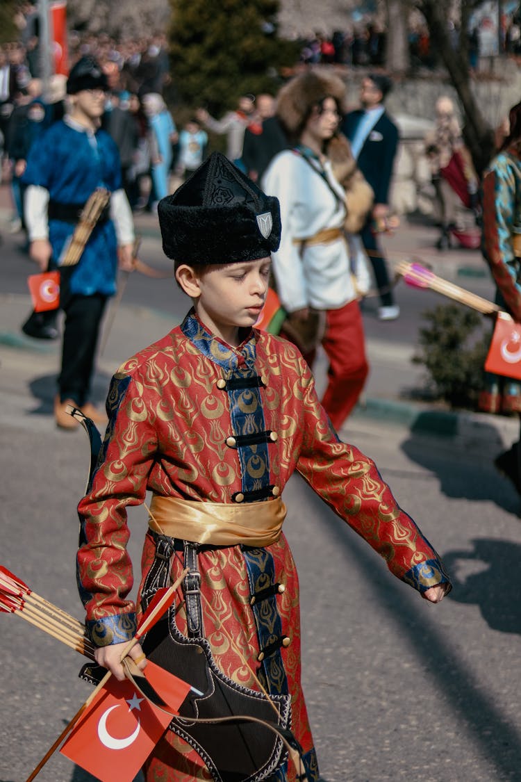 Boy In Traditional Turkish Clothing 