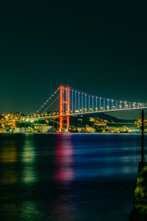 

The 15 July Martyrs Bridge Illuminated at Night