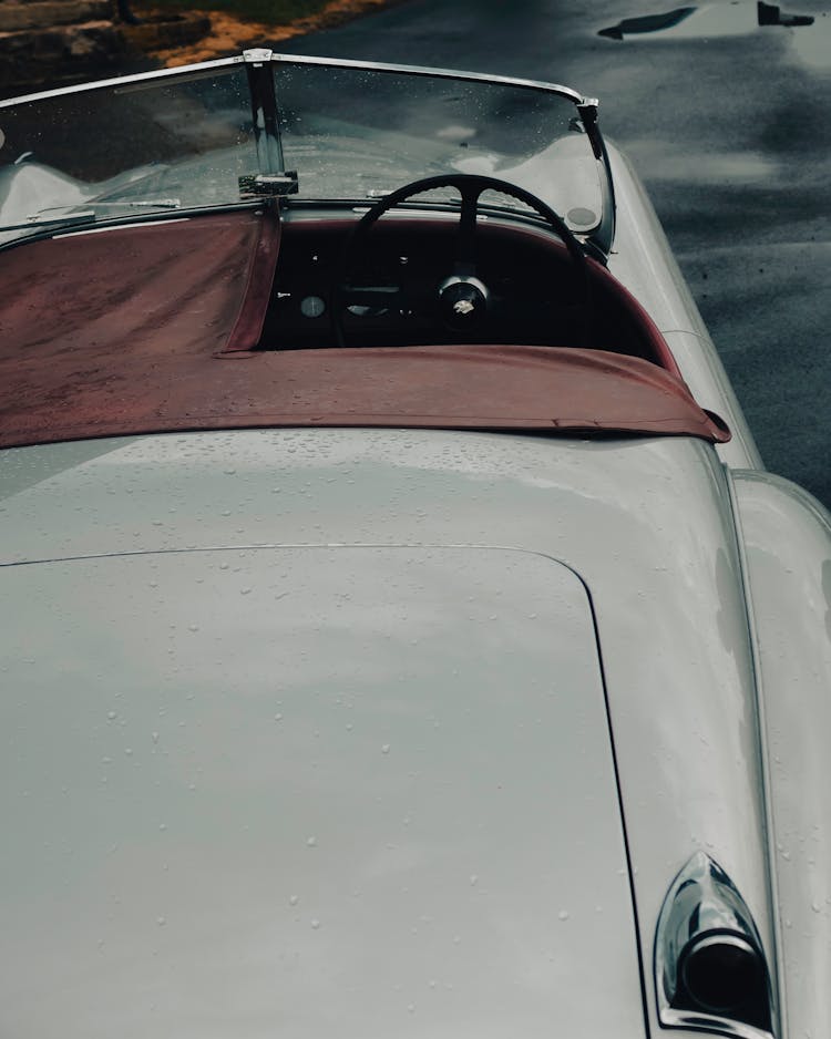 Close Up Photo Of A Classic Convertible Car